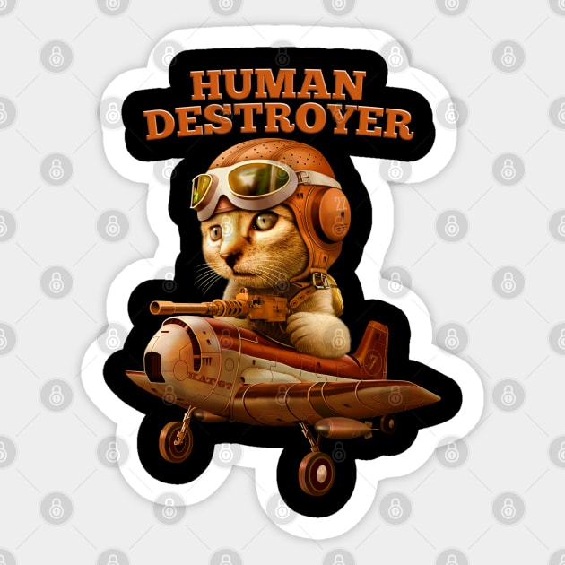 human destroyer Sticker by ADAMLAWLESS